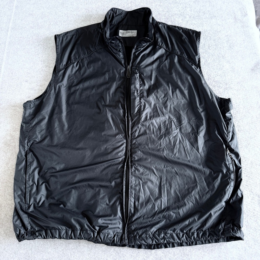 Walter Hagen Performance Black Full Zip Sleeveless Vest Men's XL Golf‎ Outerwear